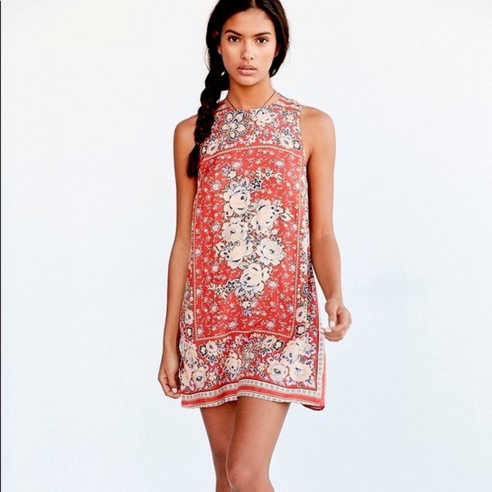 Urban Outfitters Ecote Guinevere Orange Backless Dress (Medium)